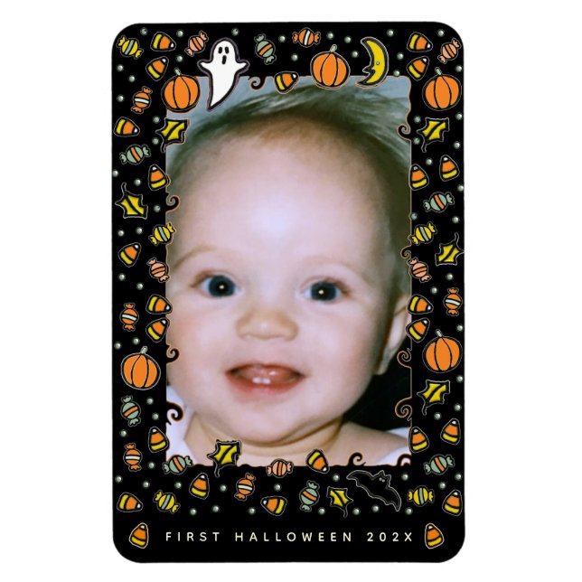 Första Halloween fotoram magnet (Vertikal)