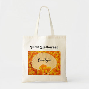 Första Halloween-påsarna Candy Corn Lägg till Barn Tygkasse