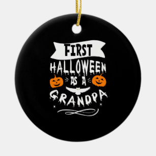 Första Halloween som farfar Roligt Halloween-prese Julgransprydnad Keramik