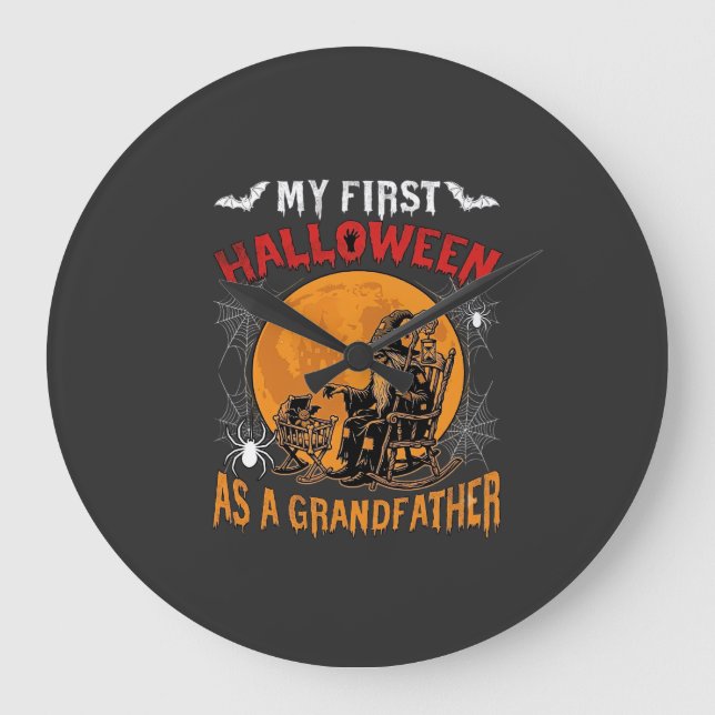 Första Halloween som farfar trollkarl fladdermus m Stor Klocka (Framsida)