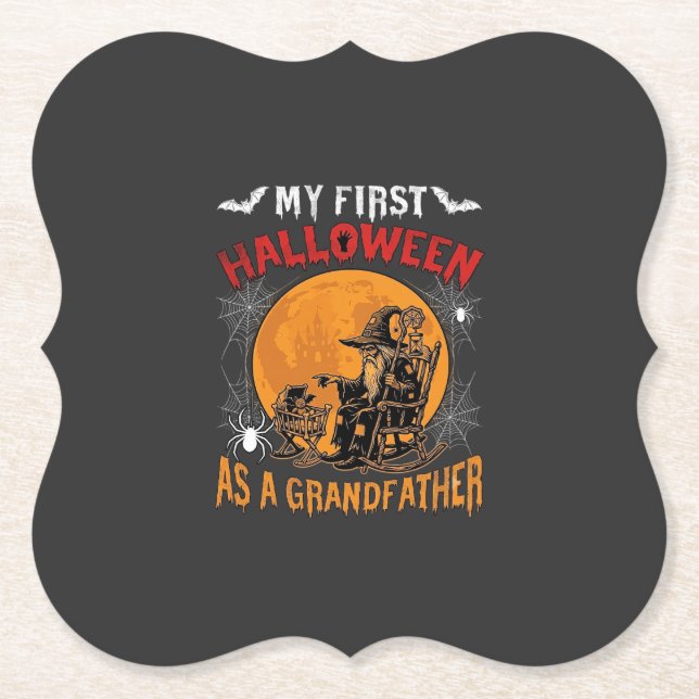 Första Halloween som farfar trollkarl fladdermus m Underlägg Papper (Framsida)