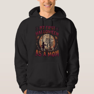 Första Halloween som Mamma Häxa Skelett Måne_1 Hoodie
