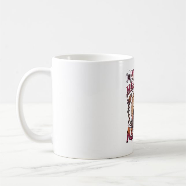 Första Halloween som Mamma Häxa Skelett Måne_1 Kaffemugg (Vänster)