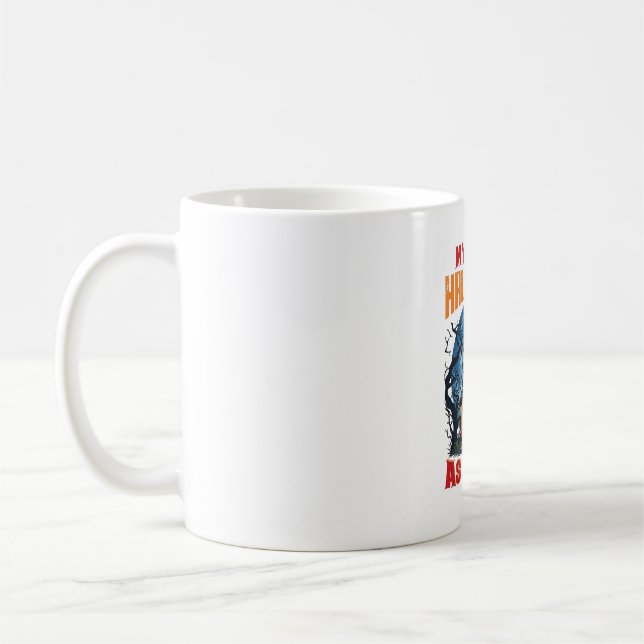 Första Halloween som mamma Pumpkin Wolf Moon_1 Kaffemugg (Vänster)