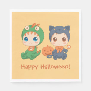 Första Halloween Spädbarn Black Cat Dragon Costume Pappersservett