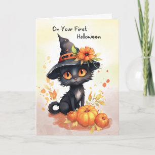Första Halloween Sweet Cat Kort