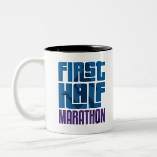 Första halvan Marathon 13,1 miles Två-Tonad Mugg
