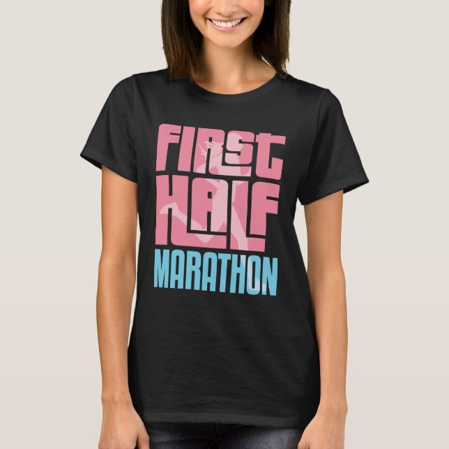 Första halvan Marathon 13.1 Springer Tävling T Shirt (Framsida)