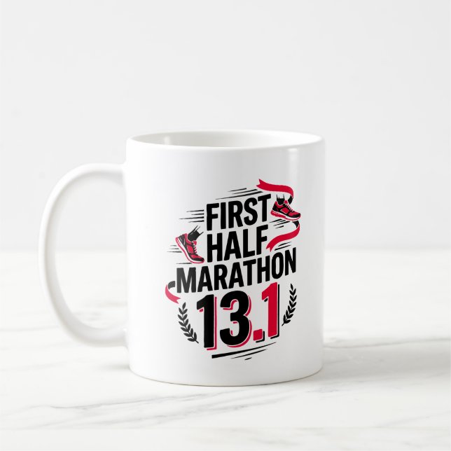 Första Halvmaraton 13.1 Kaffemugg (Vänster)