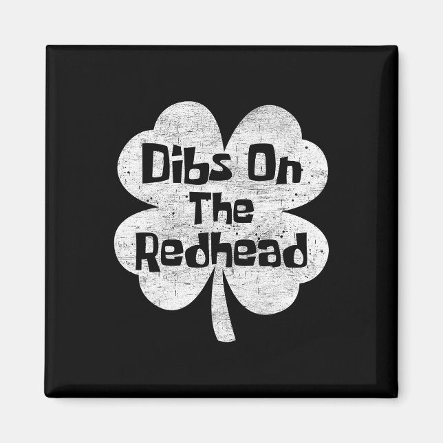 Första hands på rödhårig rolig irländsk St Patrick Magnet (Framsidan)