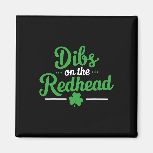 Första handske på rödhårig rolig irländsk St Patri Magnet (Framsidan)