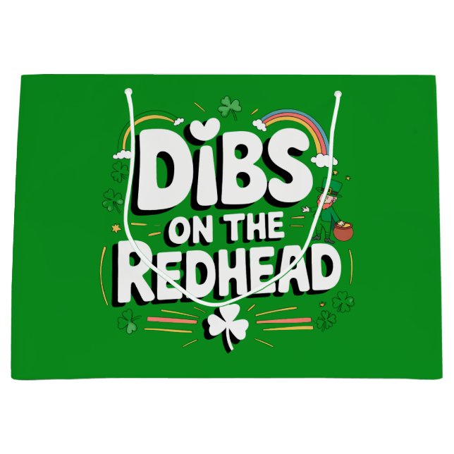 Första handske på rödhårig rolig St. Patrick's Day (Framsidan)