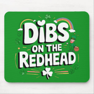 Första handske på rödhårig rolig St. Patrick's Day Musmatta