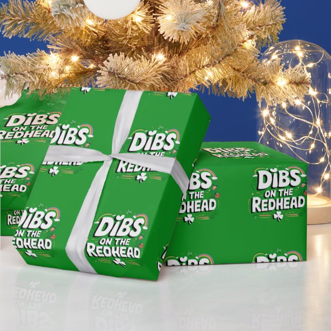 Första handske på rödhårig rolig St. Patrick's Day Presentpapper (Helgdagar)