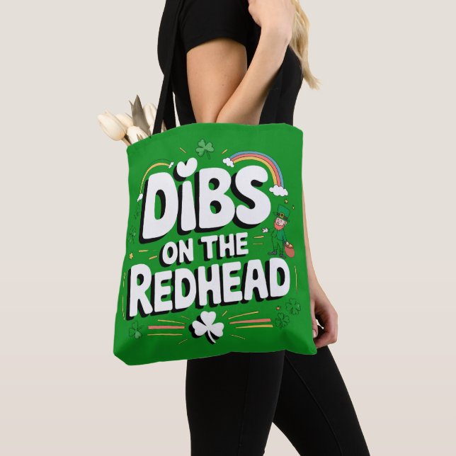 Första handske på rödhårig rolig St. Patrick's Day Tygkasse (Närbild)