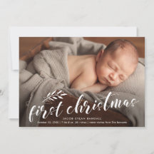 Första handskriven Baby-foto i julhandskriften