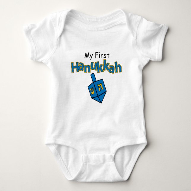 Första Hanukkah (anpassadet)) Tee Shirt (Framsida)
