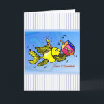 Första Hanukkah var en rolig söt fisk med styrkort Helgkort<br><div class="desc">LYCKLIG 1ST HANUKKAH är ett lustigt, sött och roligt färgstarkt hälsningskort. Sparky gult-fisken håller en dröm och bär ett ljus som krona :) Det är ett perfekt kort för en Perfekt Hanukkah. Det här fantastiska kortet har matchande presenter som porträtt, Fridge magnet, Tea/Kaffe koppar, Stickers T-shirts och mycket annat. Önskar...</div>