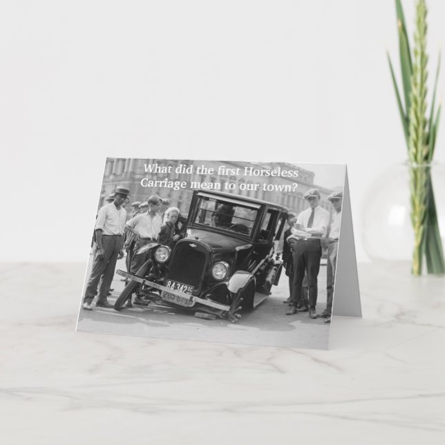 Första hästlös transport kort (Framsida)