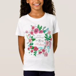 Första heliga kommunion blommor barn | T-shirt
