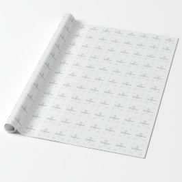 Första heliga kommunion, skript i mjuk grön presentpapper