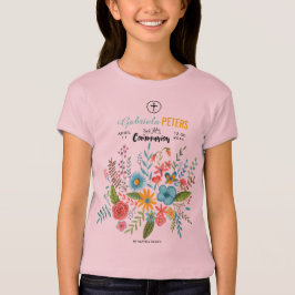 Första heliga kommunionen Blommiga barn | T-shirt
