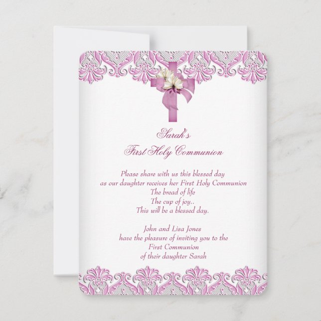 Första Heligan av kommunfullmäktige Kor Girls Whit Inbjudningar (Framsida)