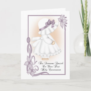 Första Heligan av kommunisionen Greeting Card Litt Kort