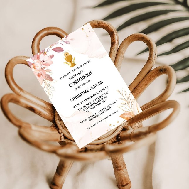 Första heligan gemensam rosa stänk inbjudningar (Skapare uppladdad)