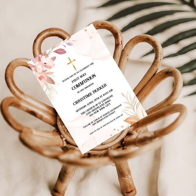 Första heligan gemensam rosa stänk invit inbjudningar (Skapare uppladdad)