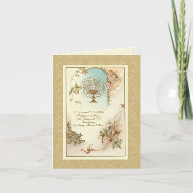 Första Heligan i kommunal traditionell katolsk Vin Kort (Framsida)