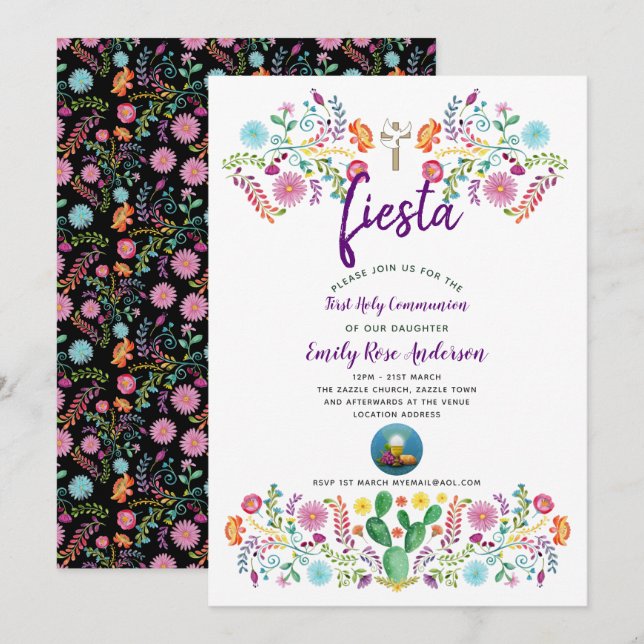 Första Heligan i kommunförbundet Inbjudan FIESTA B (Fram/baksida)