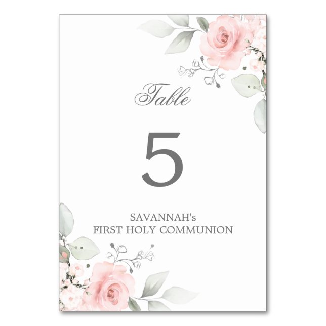 Första Heligan: kommunförbundet Baptism Rosa ros G Bordsnummer (Framsidan)