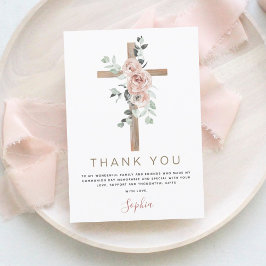 Första Heligan kommunförbundet Tack Dusty Rosa ros Kort