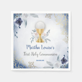 Första Heligan kommunfullmäktige blåa blommor Pappersservett