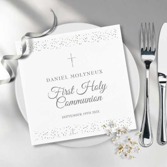 Första Heligan kommunfullmäktige Silver Stardust K Pappersservett (Skapare uppladdad)