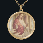 Första Heligan Kommuniformer Catholic Jesus Girl Guldpläterat Halsband<br><div class="desc">Detta är en vacker katolsk bild av Jesus som erbjuder värden till en ung flicka på hennes första Heliga-kommunfullmäktige.</div>