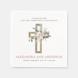 Första Heligan kommunision Dusty Rosa ros Pappersservett