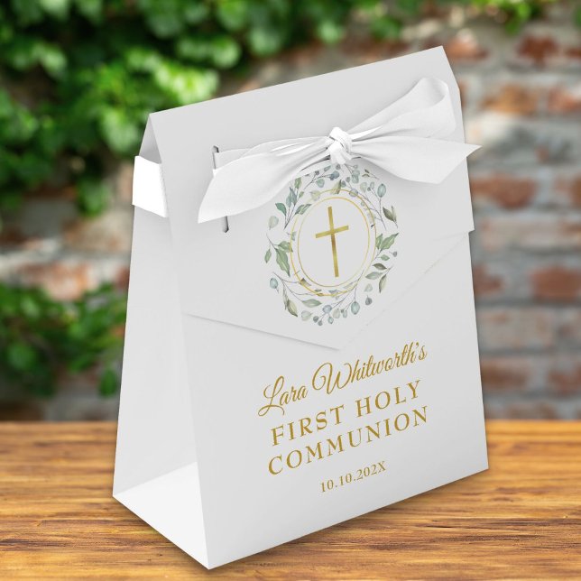 Första Heligan kommunisionen Laurel Garland Presentaskar (Skapare uppladdad)