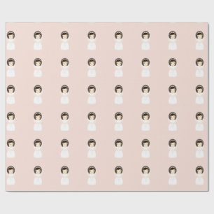 Första Heligan Kommuniunion Brunette Girl Presentpapper