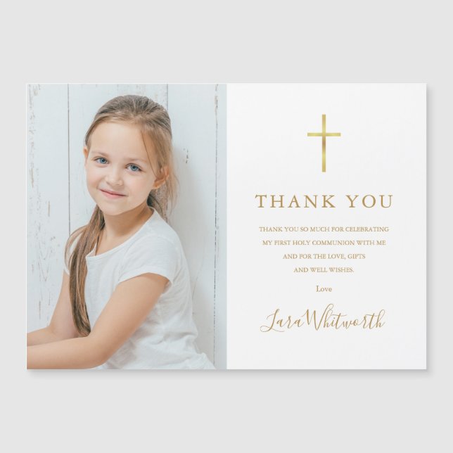 Första Heligan Kommuniunion Guld Tack Photo (Framsida)