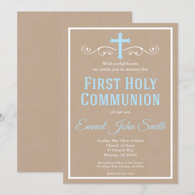 Första Heligans inbjudan till kommissionen, första (Fram/baksida)