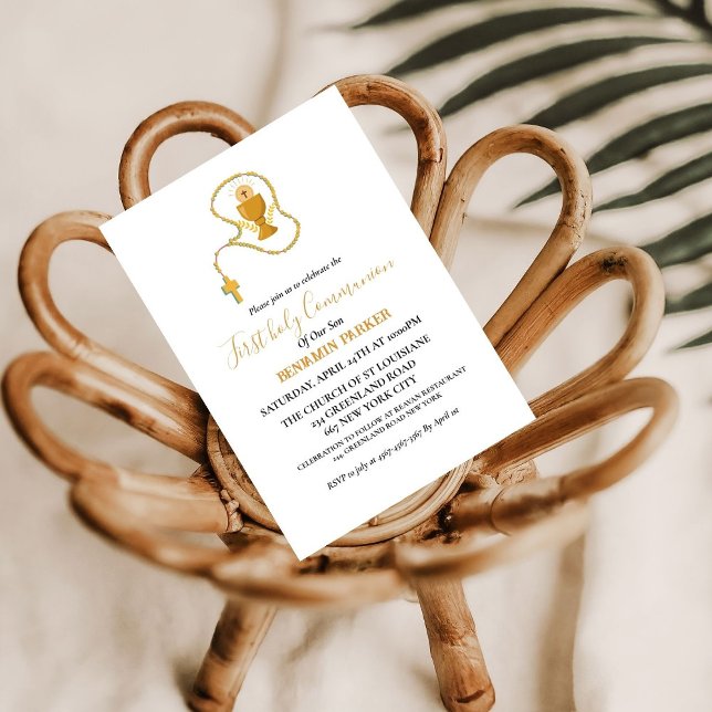 Första heligans vattenfärgsblå blommigt inbjudningar (Skapare uppladdad)