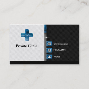 Första hjälp för medicin för privat klinikdokt visitkort