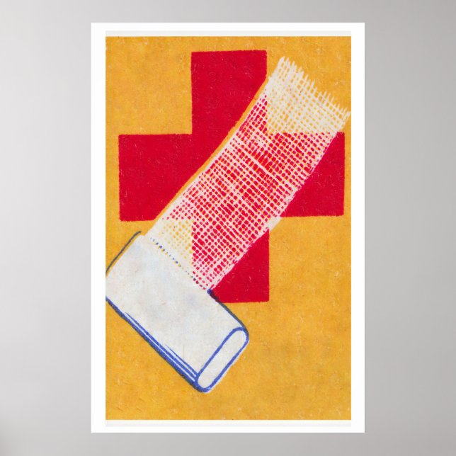 Första hjälpen - Askkorthållaretryck - Estetisk vä Poster (Framsidan)