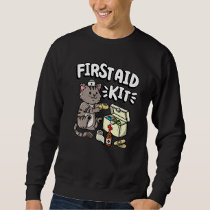 Första hjälpen Kit Kattunge Medical Doktor Nurse Lång Ärmad Tröja
