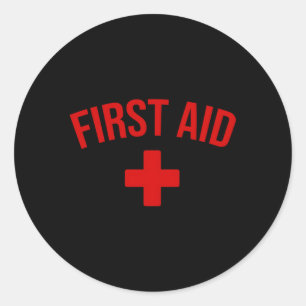 Första hjälpen Kor Medic Akut Uniform Runt Klistermärke