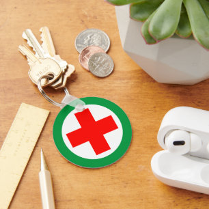 Första hjälpen - Medic - Ambulance, Help Keychain Nyckelring