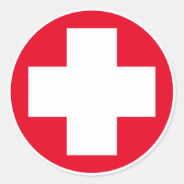 Första hjälpen - Medic (kor) - Ambulans, tandvård Runt Klistermärke