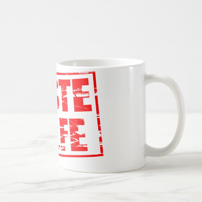 Första hjälpen röd gummistämpel effekt kaffemugg (Höger)